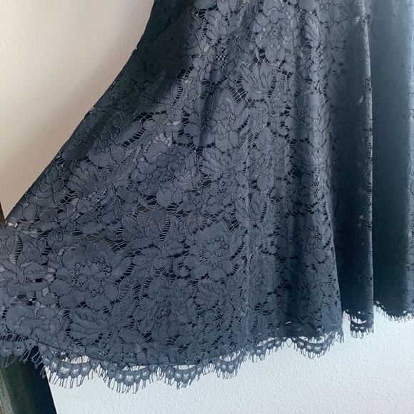 Kate Spade Rose Lace Mini Dress Black Size 8 - Picture 4 of 16